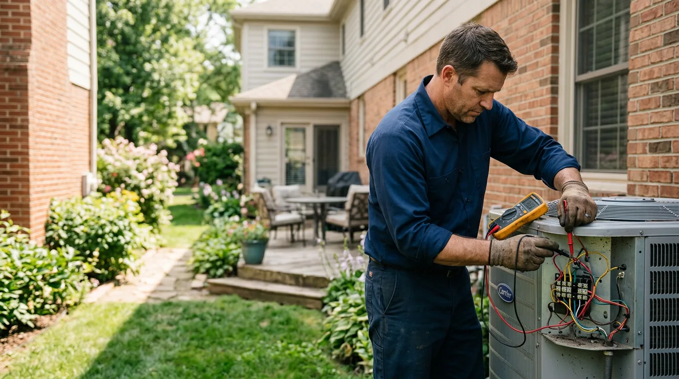 HVAC technician working near Arcadia, NE